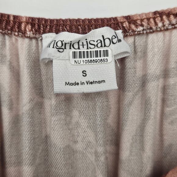 Ingrid + Isabel The Glow Maternity Shower Dress Tan Brown Floral Print Sz Small - Picture 4 of 7